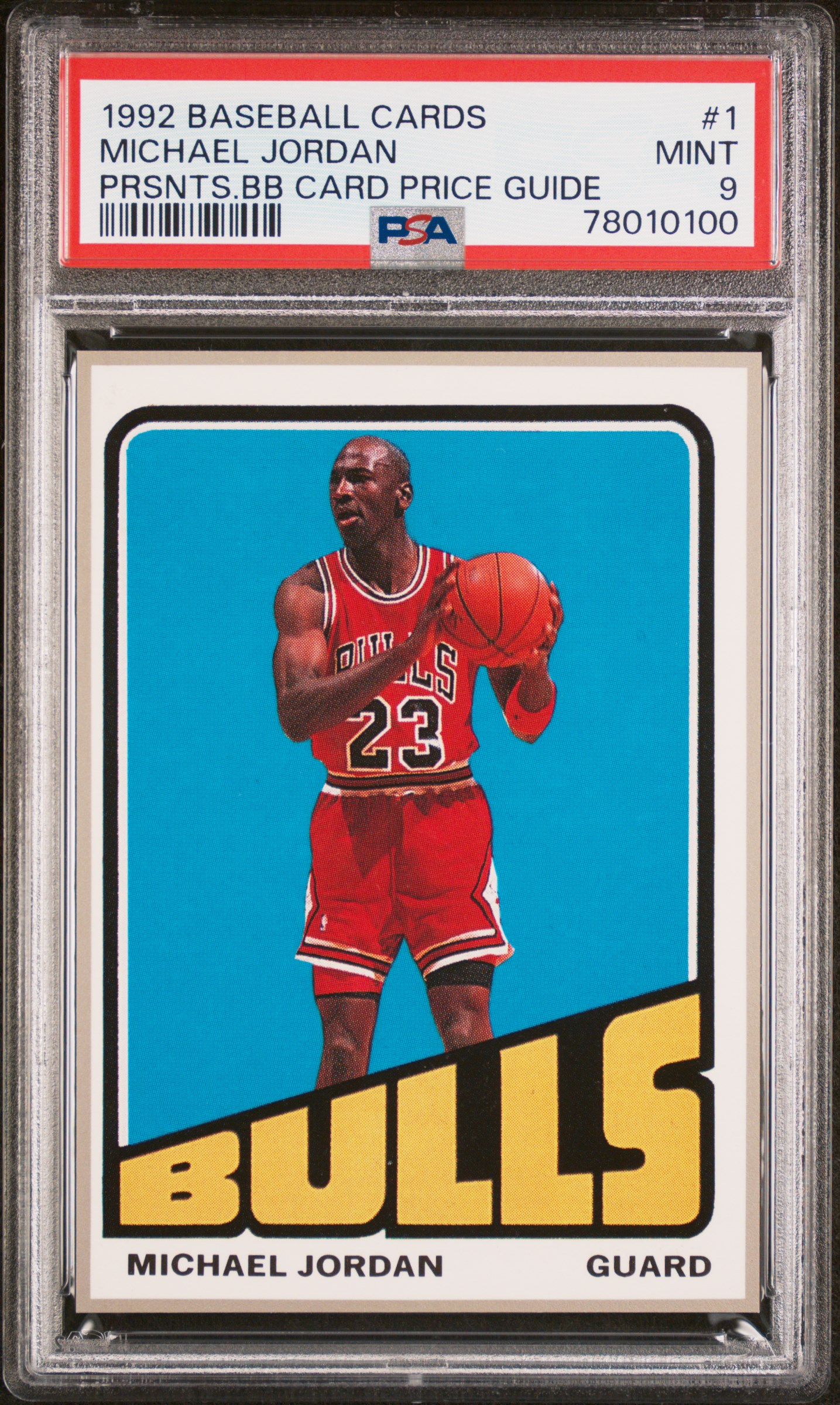 Michael Jordan 1992 Baseball Basketball Price Guide #1 PSA 9 POP 7 NONE HIGHER!