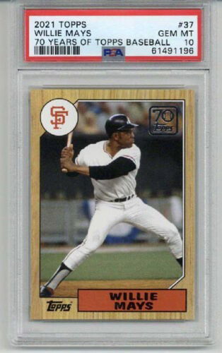 2021 TOPPS 70 YEARS OF TOPPS BASEBALL #37 WILLIE MAYS GIANTS PSA 10 LOW POP
