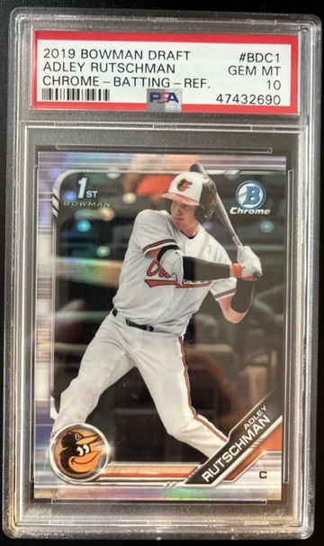 2019 Bowman Draft Adley Rutschman #BDC1 Chrome-Batting-Ref. PSA 10