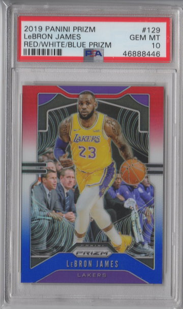 2019 Prizm LeBron James Red White Blue PSA 10