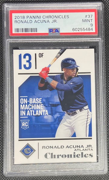 2018 Panini Chronicles Ronald Acuna #37 PSA 9 Atlanta Braves Rookie RC