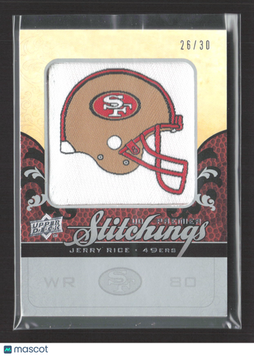 2008 Upper Deck Premier Stitchings Jerry Rice #PS-JR /30 Manufactured Patch