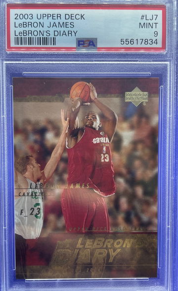 2003-04 LEBRON JAMES UPPER DECK LEBRON’S DIARY PSA 9 MINT ROOKIE RC LJ7 CAVS