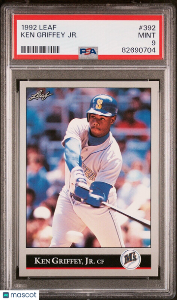 1992 Leaf KEN GRIFFEY JR #392 PSA 9