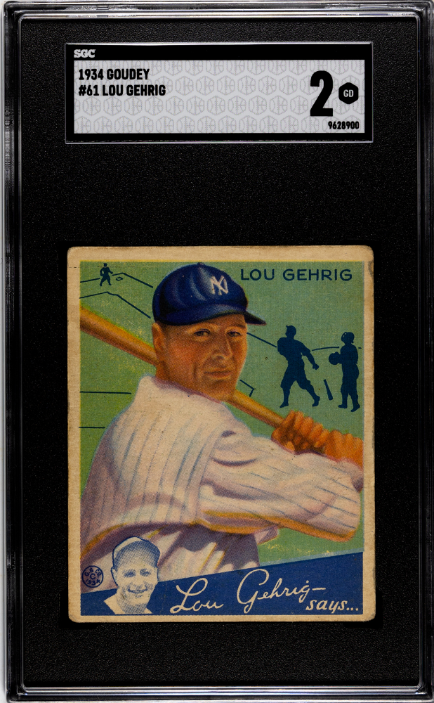 1934 Goudey #61 Lou Gehrig  SGC 2