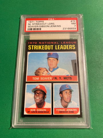 1971 Topps N L Strikeout Leaders # 72 All Hall of Famers 