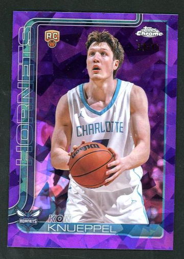 2025 Topps Chrome 254 Kon Knueppel Rookie VG Charlotte Hornets
