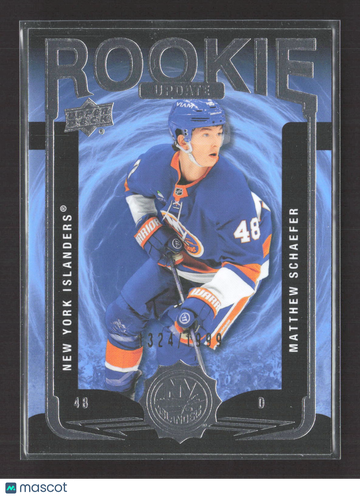 2026 Upper Deck Extended Series Rookie Update RU-22 Matthew Schaefer New York Islanders Hockey Card