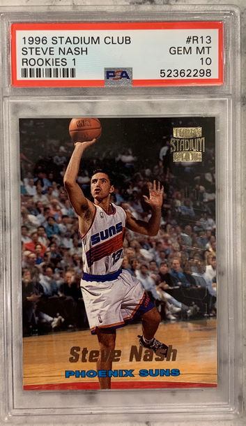1996 Steve Nash Stadium Club Rookie 1 PSA 10 GEM MINT