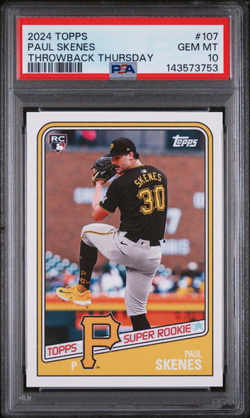 2024 Topps Throwback Thursday Super Rookie Paul Skenes #107 PSA 10
