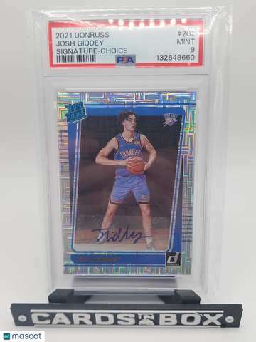 2021-22 Panini Donruss Josh Giddey #202 Choice Signatures Rookie Autographed Trading Card PSA 9 Panini Authentic