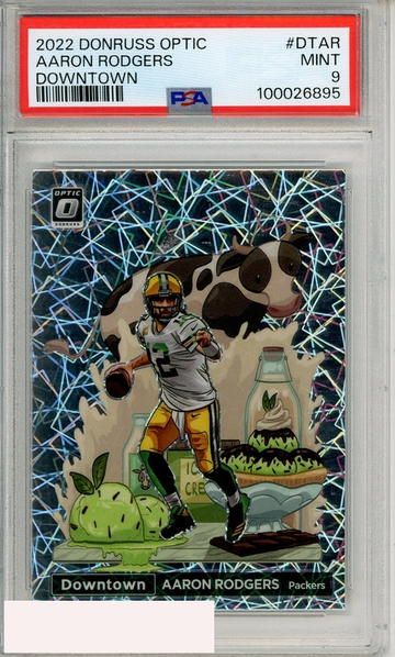 2022 PANINI DONRUSS OPTIC DOWNTOWN AARON RODGERS #DTAR  PSA 9 MINT