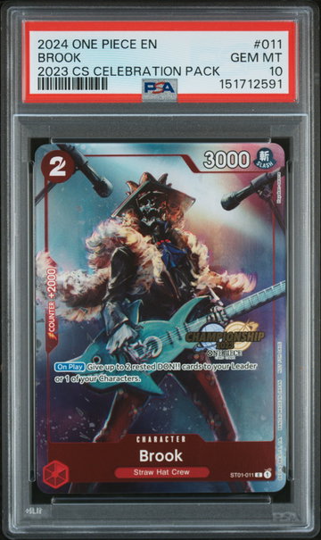 2024 One Piece Championship 2023 Celebration Pack Brook #11 PSA 10