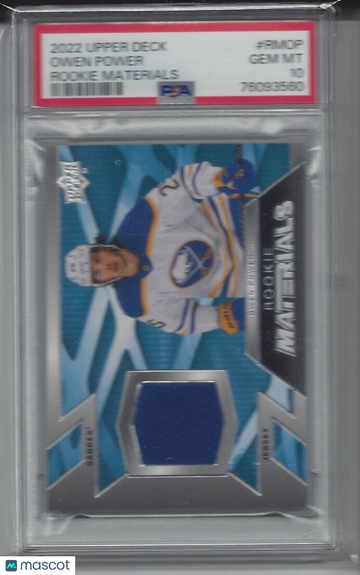 2022 Upper Deck Rookie Materials Owen Power #RMOP PSA 10