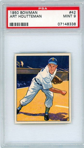 1950 Bowman Art Houtteman #42 PSA 9 P1260