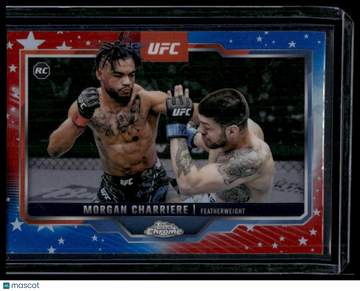 2025 Topps Chrome UFC Morgan Charriere #37 Red & Blue Refractor
