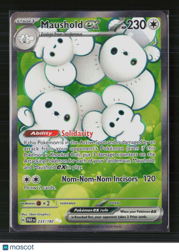 Pokemon Trading Card 2023 Paradox Rift Maushold EX Secret Rare Holo SAR 233/182