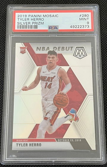 Tyler Herro 2019 Mosaic Prizm Debut Silver PSA 9