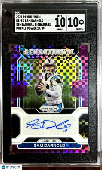 2021 Panini Prizm Sam Darnold #49 Signatures SGC 10 Auto 10
