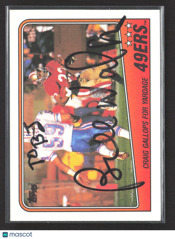 1988 Topps Roger Craig #37 Auto