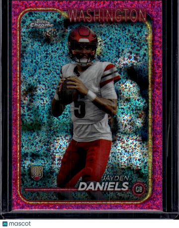 2024 Topps Chrome Jayden Daniels #201 Pink Speckle RC