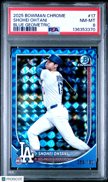 2025 Bowman Chrome Shohei Ohtani #17 Blue Geometric /150 PSA 8
