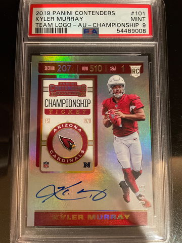 2019 Contenders Kyler Murray Running Championship ticket Psa 9 Pop 3 None Higher 