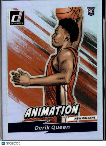 Derik Queen 2025 Donruss Basketball Animation RC New Orleans Pelicans