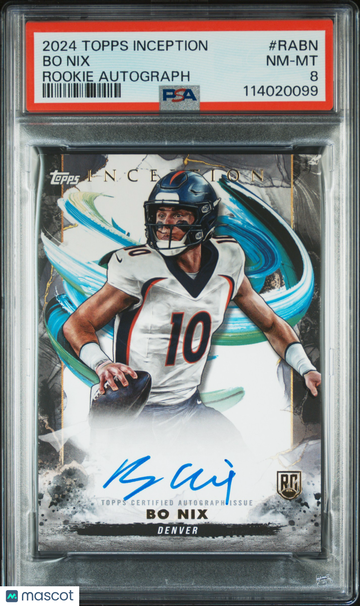2024 Topps Inception Rookie Autographs Bo Nix #RABN PSA 8