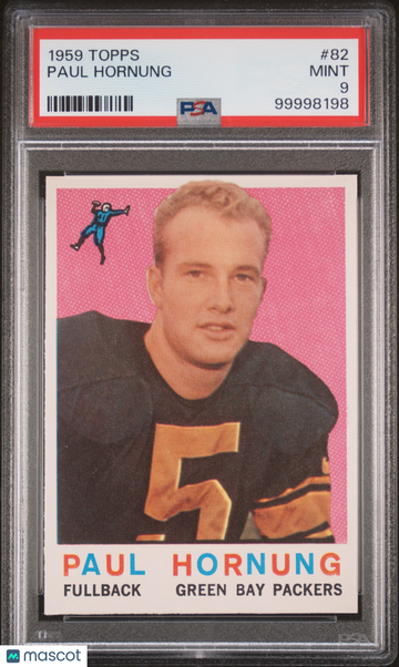 1959 Topps Paul Hornung #82 PSA 9