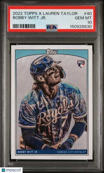 2022 Topps X Lauren Taylor Bobby Witt JR. #40 PSA 10