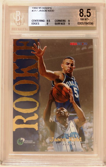 1994-95 Hoops #317 Jason Kidd (ROOKIE) BGS 8.5 NM-MT+