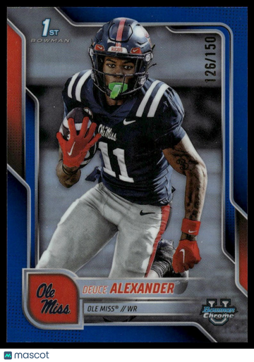 2025 Bowman University Chrome Deuce Alexander #81 Blue Refractor SN