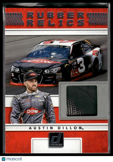 2018 Panini Donruss Racing Rubber Relics Austin Dillon #RR-AD Race-Used Material Rubber Relics