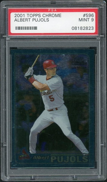 2001 Topps Chrome Albert Pujols #596 PSA 9