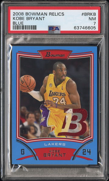 🏀💎 2008 Bowman KOBE BRYANT Game Used Jersey BLUE 8/50 BRKB |PSA 7| EBAY 1/1 🚨