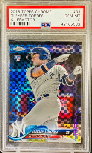 2018 Gleyber Torres RC XFractor PSA 10 Topps Chrome Refractor 