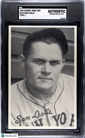 1936 Goudey Wide Pen (R314) Sam Leslie Type SGC A