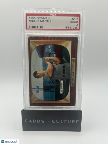 1955 Bowman Mickey Mantle #202 PSA 2