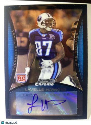 2008 Bowman Chrome #BC99 Lavelle Hawkins Rookie Auto Titans
