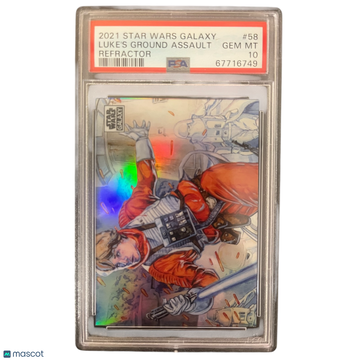 2021 Topps Chrome Star Wars Galaxy Luke's Ground Assault #58 PSA 10