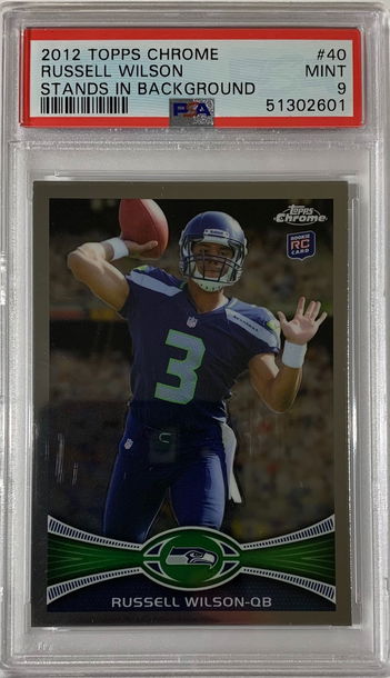 2012 Topps Chrome Russell Wilson Stands in Background PSA 9 Mint #40