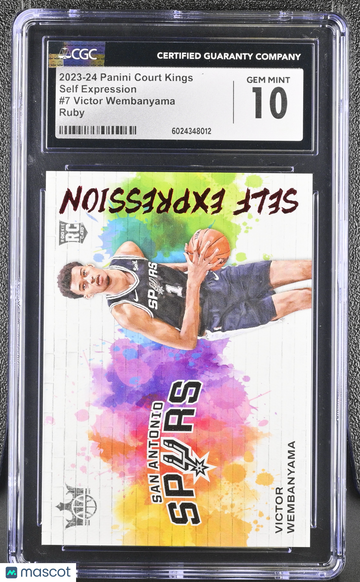 2023-24 Panini Court Kings Victor Wembanyama #7 Ruby Self Expression CGC 10