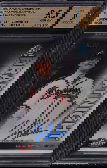 IAN ANDERSON ROOKIE 2016 Bowman Chrome Draft Night #/99 AUTO 9 / BGS 9.5 Gem Mt