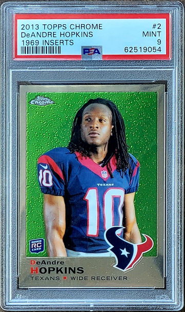  2013 DEANDRE HOPKINS Topps Chrome PSA 9 Rookie RC #2 1969 Inserts POP 51