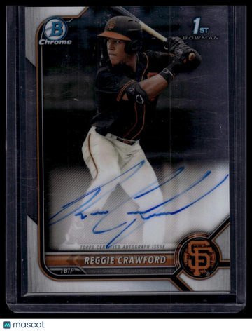 2022 Bowman Draft Reggie Crawford #CDA-RC Chrome Draft Pick Autographs AU