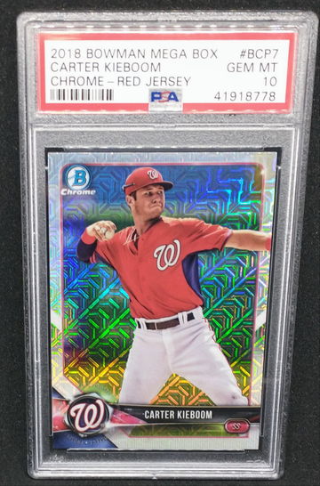 Carter Kieboom 2018 Bowman Chrome Mega Box Red Jersey PSA 10 POP 17