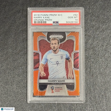 2018 Panini Prizm World Cup Harry Kane #62 Orange /65 PSA 10