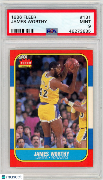 1986 Fleer James Worthy #131 PSA 9