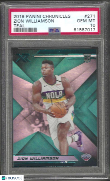 2019 Panini Chronicles Zion Williamson #271 Teal PSA 10